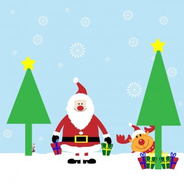 Mikołaj i elf – praca plastyczna